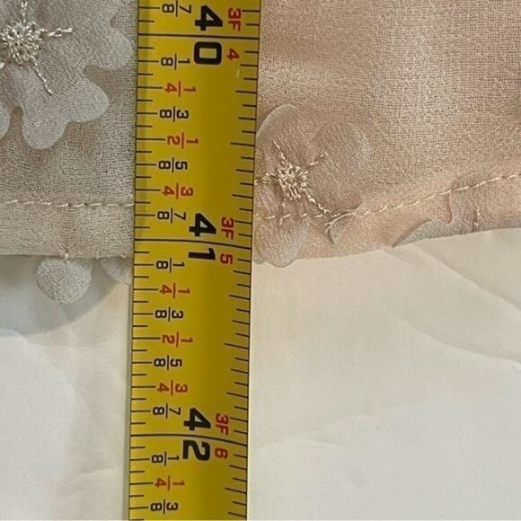 Lace & Mesh Sheer Blush Embroidered Floral Boho Cottage Dress NWOT Size M - Picture 13 of 13